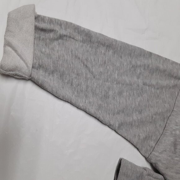 Disney Bambi Artist Sketch Gray Sweatshirt Glitter Print Rolled Sleeve Size XS - Picture 10 of 14